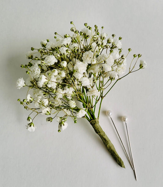 Baby's Breath Boutonniere/Pin Corsage