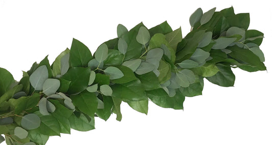 Salal and Dollar Eucalyptus Greenery Garland, Centerpiece, Reception and Ceremony flower, Flowers, Bulk, Wholesale, DIY, Wedding